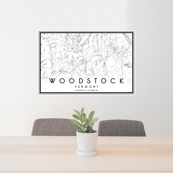 Woodstock - Vermont Classic Map Print