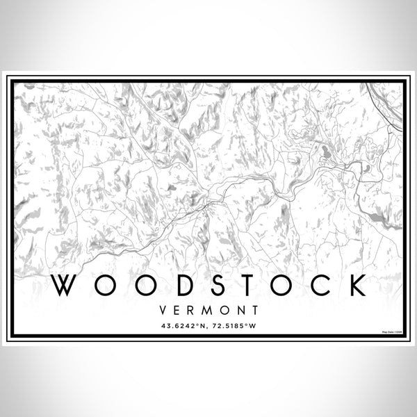 Woodstock - Vermont Classic Map Print