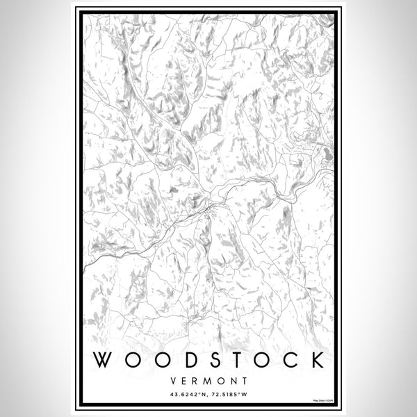 Woodstock - Vermont Classic Map Print