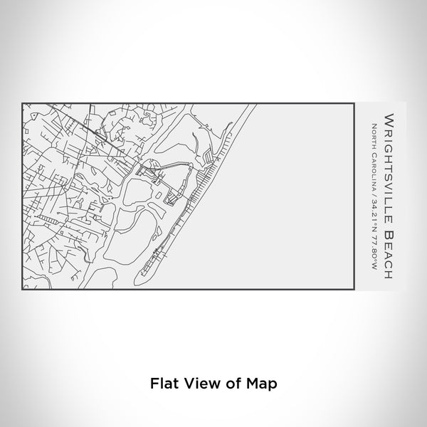 Rendered View of Wrightsville Beach North Carolina Map Engraving on 17oz Stainless Steel Insulated Cola Bottle in White