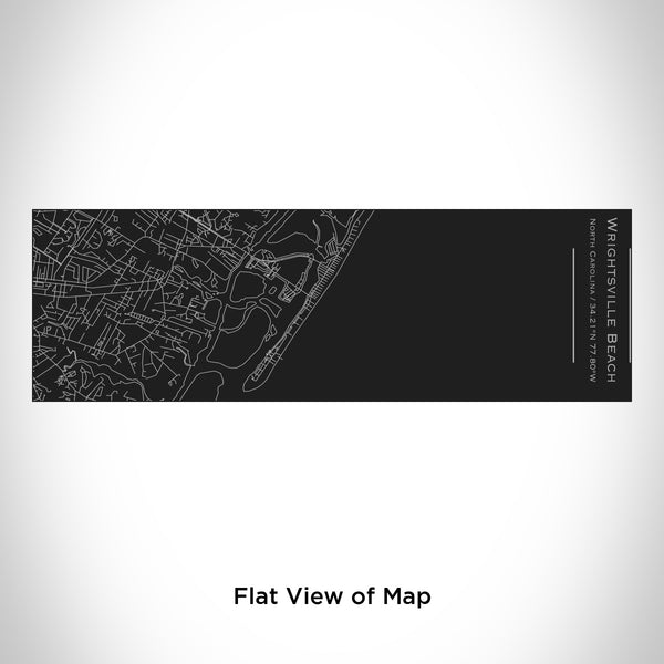 Rendered View of Wrightsville Beach North Carolina Map Engraving on 10oz Stainless Steel Insulated Cup with Sliding Lid in Black