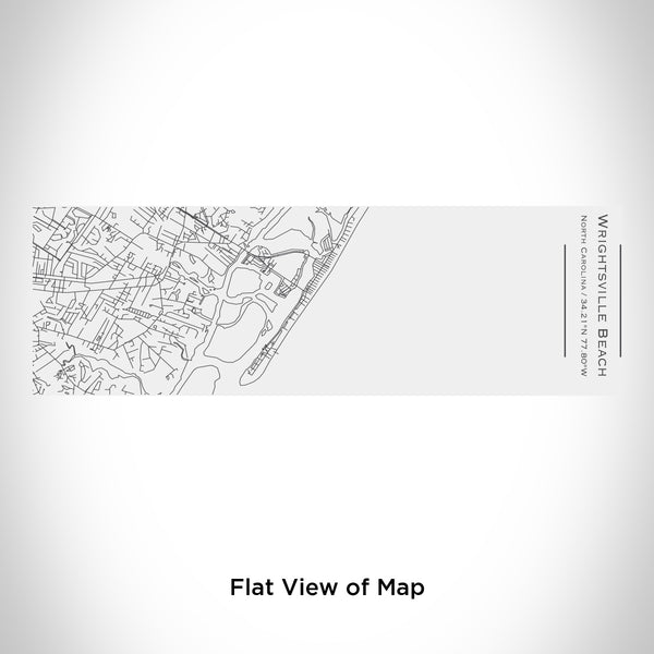 Rendered View of Wrightsville Beach North Carolina Map Engraving on 10oz Stainless Steel Insulated Cup with Sliding Lid in White
