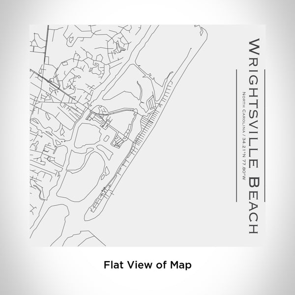 Rendered View of Wrightsville Beach North Carolina Map Engraving on 17oz Stainless Steel Insulated Tumbler in White