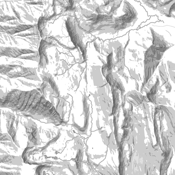 Wyoming Range Wyoming Map Print in Classic Style Zoomed In Close Up Showing Details