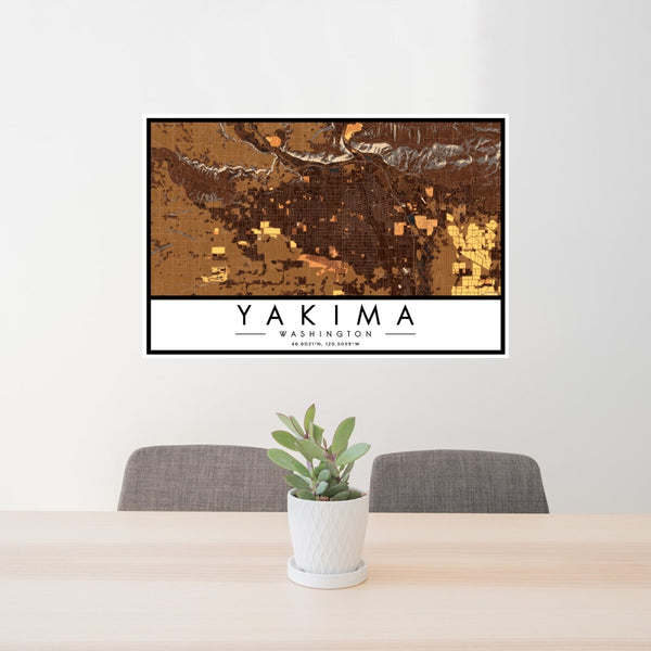 Yakima - Washington Map Print in Ember