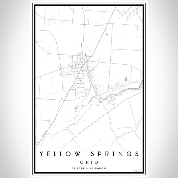 Yellow Springs - Ohio Classic Map Print