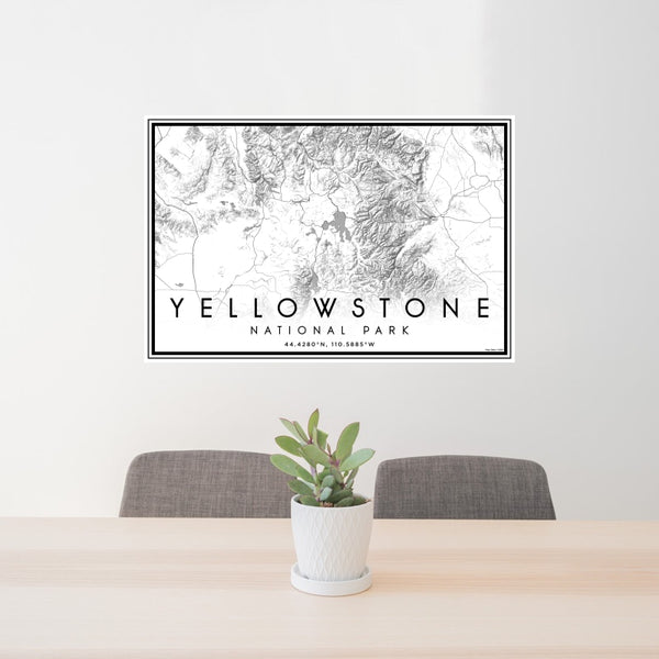 Yellowstone National Park - Wyoming Classic Map Print