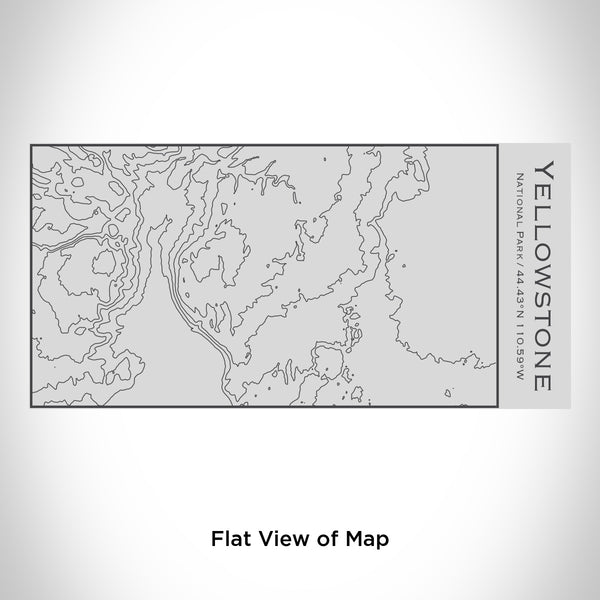 Rendered View of Yellowstone National Park Map Engraving on 17oz Stainless Steel Insulated Cola Bottle