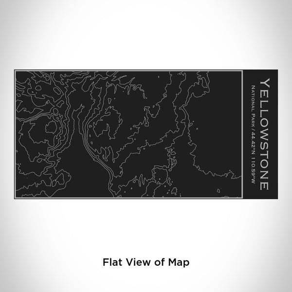 Yellowstone National Park - Wyoming Map Insulated Bottle in Matte Black