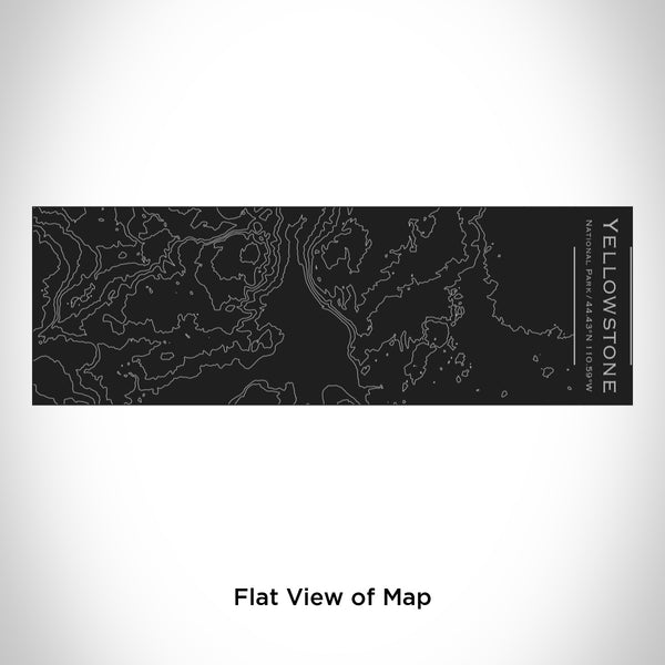 Rendered View of Yellowstone National Park Map Engraving on 10oz Stainless Steel Insulated Cup with Sliding Lid in Black