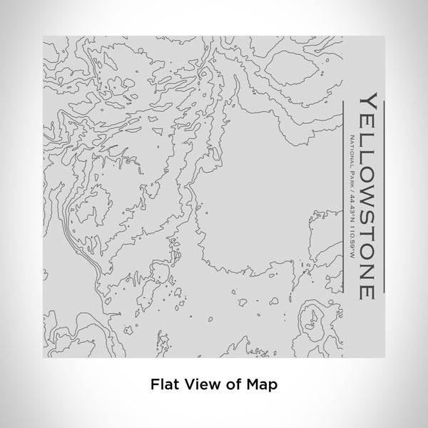 Rendered View of Yellowstone National Park Map Engraving on 17oz Stainless Steel Insulated Tumbler