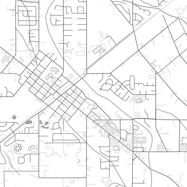 Yelm Washington Map Print in Classic Style Zoomed In Close Up Showing Details