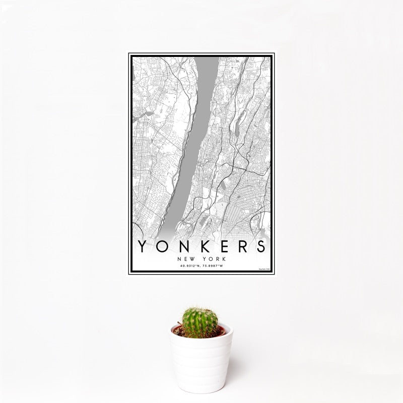 Yonkers - New York Classic Map Print