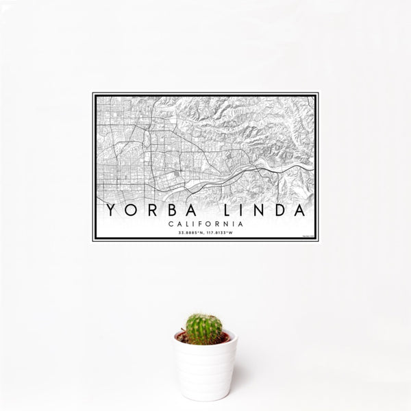 Yorba Linda - California Classic Map Print