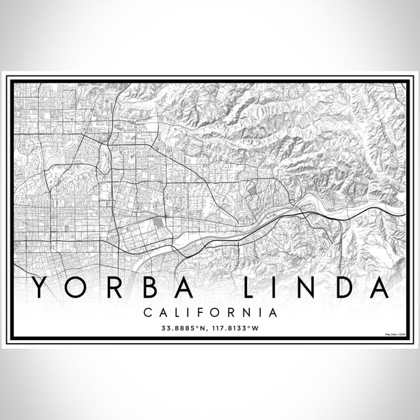 Yorba Linda - California Classic Map Print