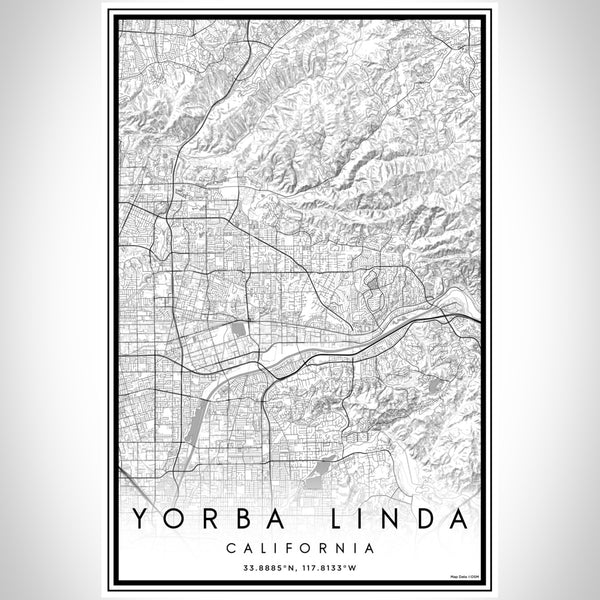 Yorba Linda - California Classic Map Print