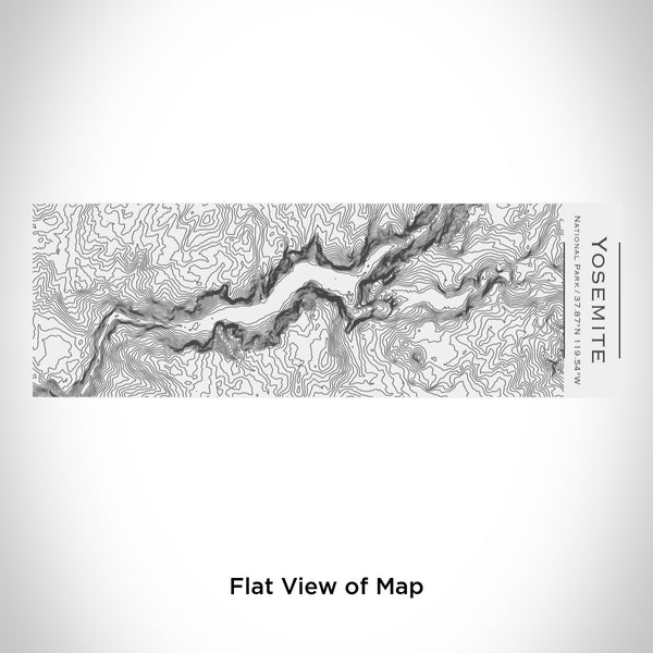 Rendered View of Yosemite National Park Map Engraving on 10oz Stainless Steel Insulated Cup with Sliding Lid in White