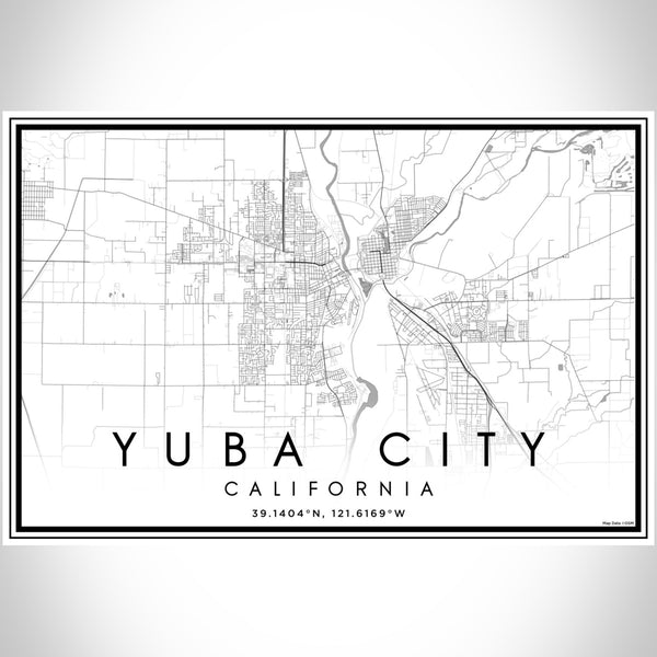 Yuba City - California Classic Map Print