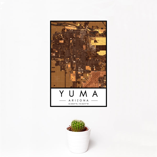 Yuma - Arizona Map Print in Ember