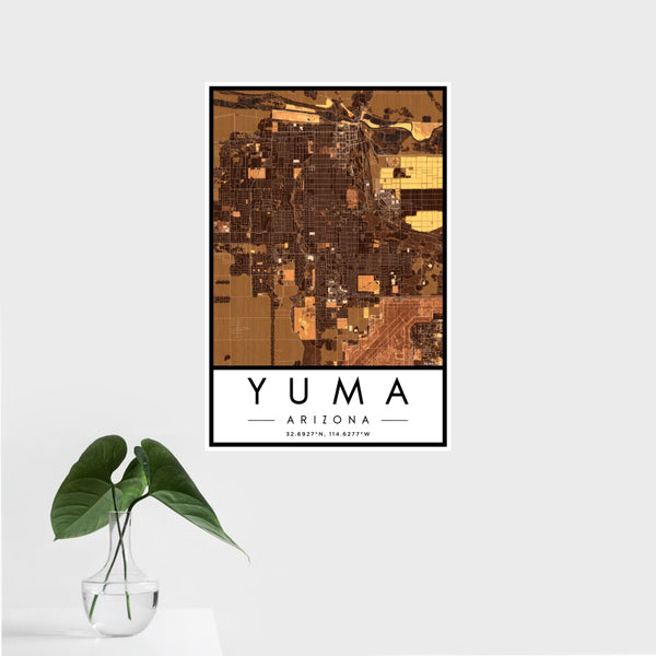 Yuma - Arizona Map Print in Ember