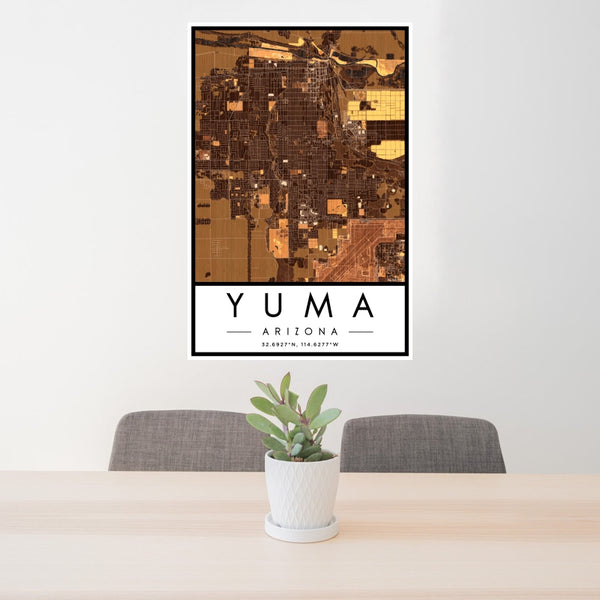 Yuma - Arizona Map Print in Ember