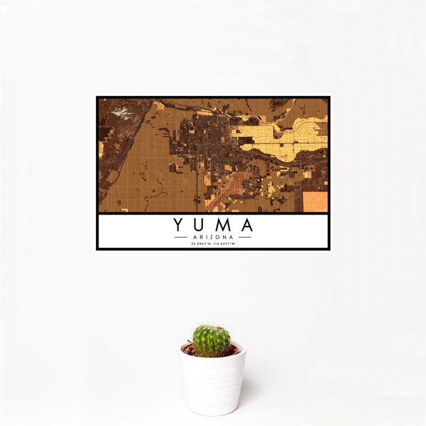 Yuma - Arizona Map Print in Ember