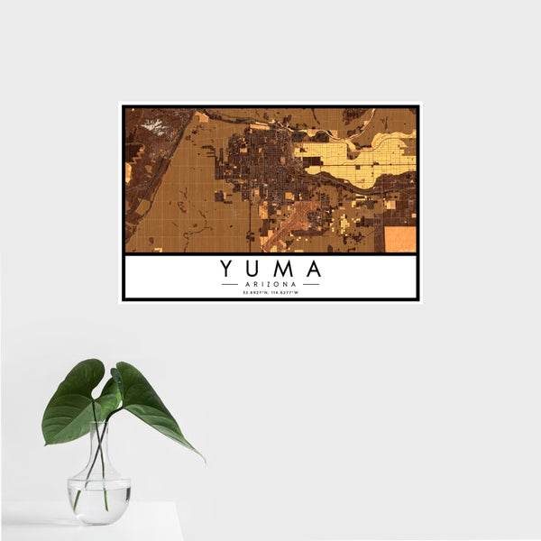 Yuma - Arizona Map Print in Ember