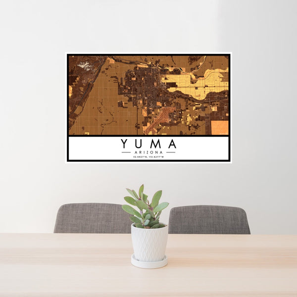 Yuma - Arizona Map Print in Ember