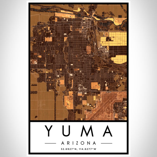 Yuma - Arizona Map Print in Ember