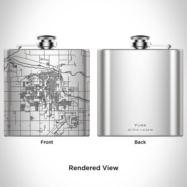 Yuma - Arizona Map Hip Flask