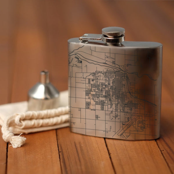 Yuma - Arizona Map Hip Flask