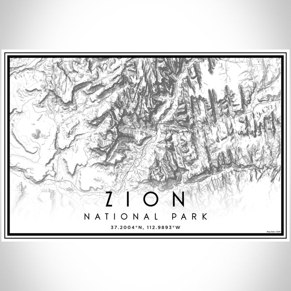 Zion National Park - Utah Classic Map Print